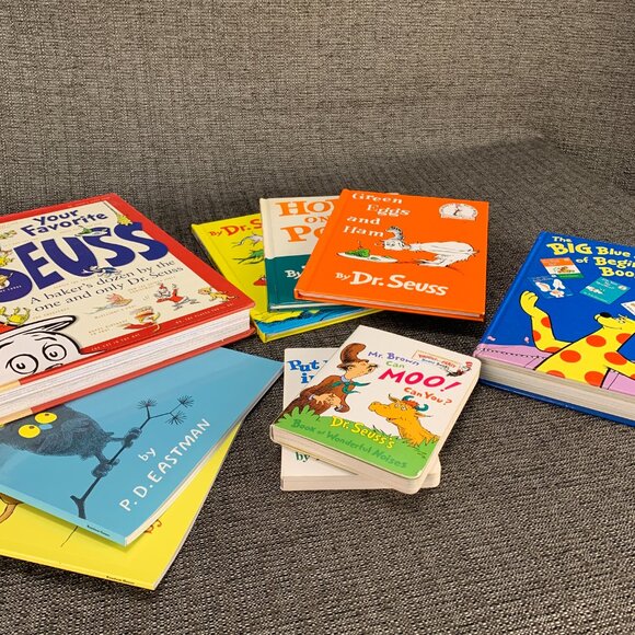 Dr. Suess Book Lot (9) - green eggs hop on pop one fish eastman beginner books - Picture 2 of 14